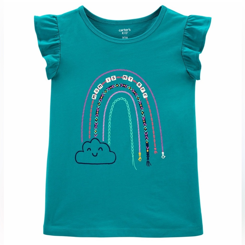 Carter’s | ‘Mom is My BFF’ Flutter Sleeve Top for Girls | Size 8